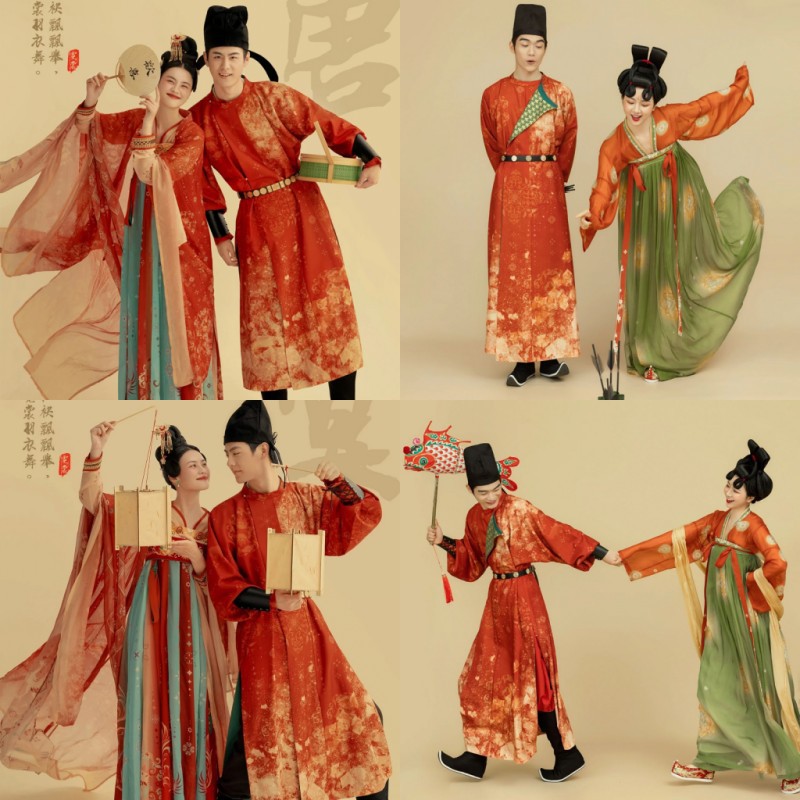 New Studio Hanfu Theme Clothing Men and Women Couple Dress Studio Wedding Photo Retro Tang Suit Photography Suit