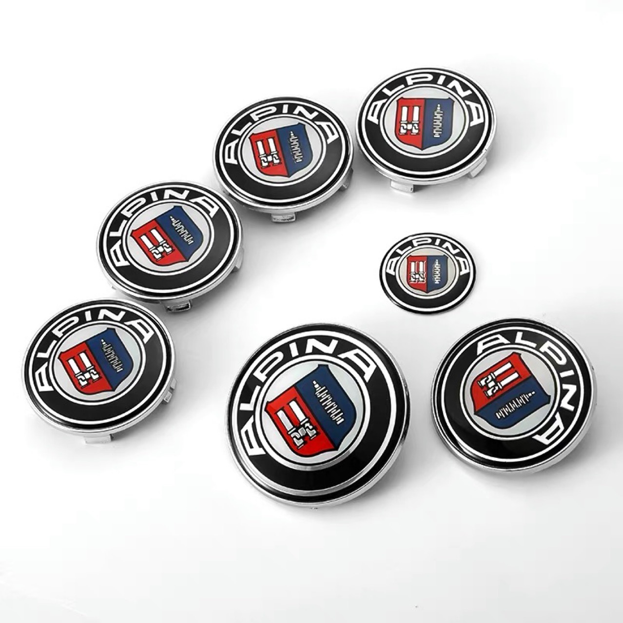 宝马新3系5系7系 x4x3x5改装alpina车标 bmw阿尔宾娜车标宝马前标