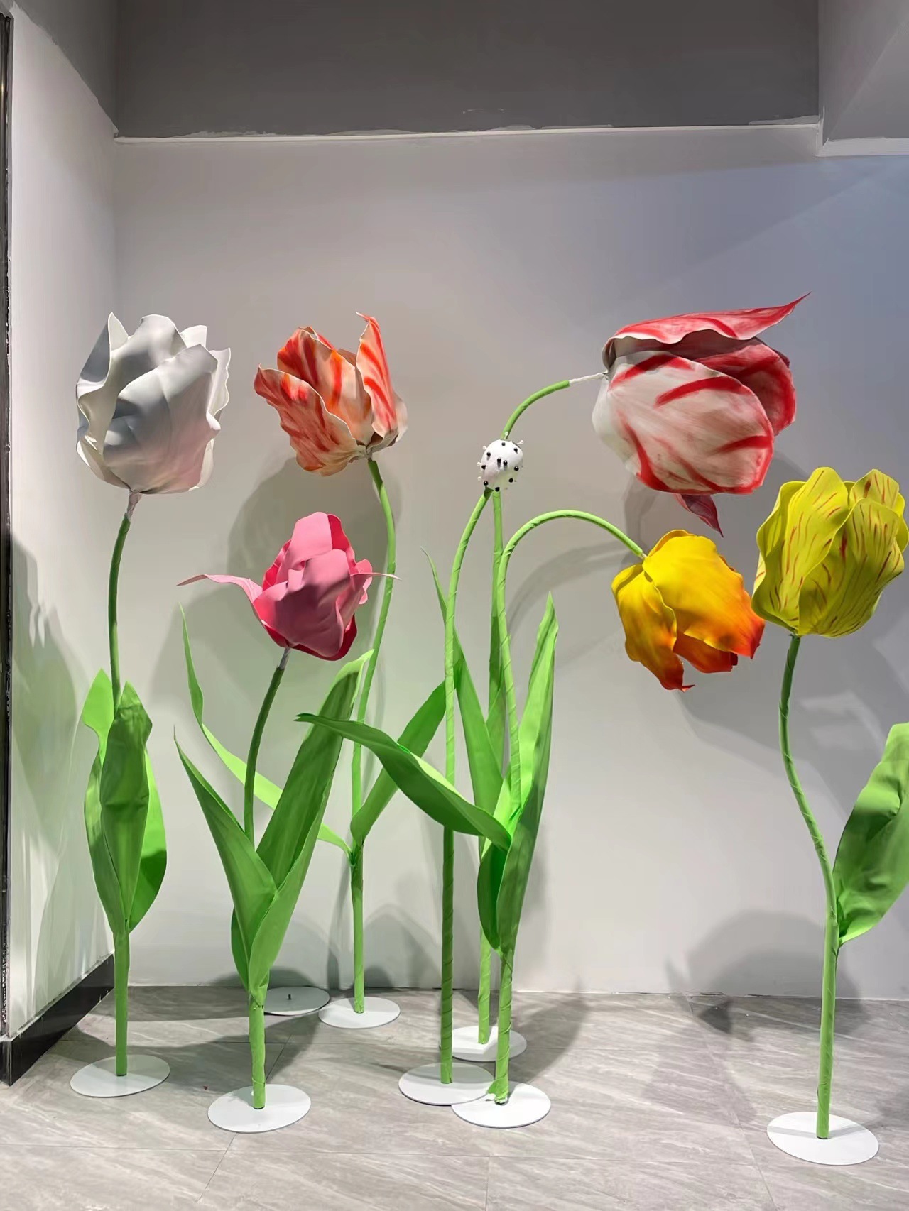 小柠纸花户外防水纸艺花eva泡沫纸橱窗dp点装扮商场美陈摆件