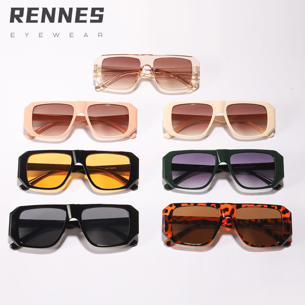 New Fashion Small Frame Square Sunglasses Personality Trend Street Snap Sunglasses Female Street Shooting Cross-Border Vintage Sunglasses