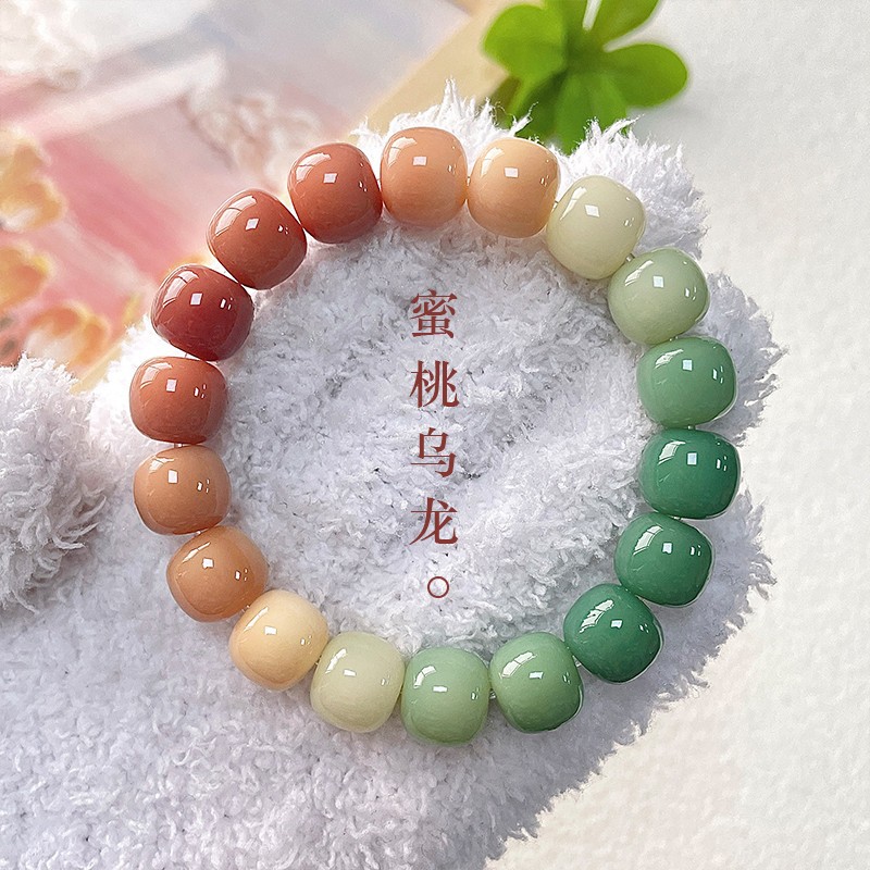 Natural Bodhi Bead Bracelet Silt Wave Violet Buddha Beads Rosary Xiaohongshu Same Style Factory Wholesale