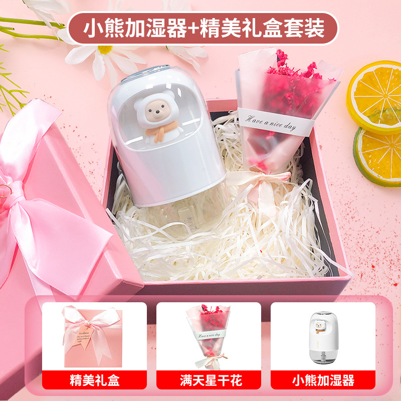 New Bear Humidifier Household Desktop Small Mini Mute Bedroom Pregnant Women Baby Air-Conditioned Room Heating Humidifier