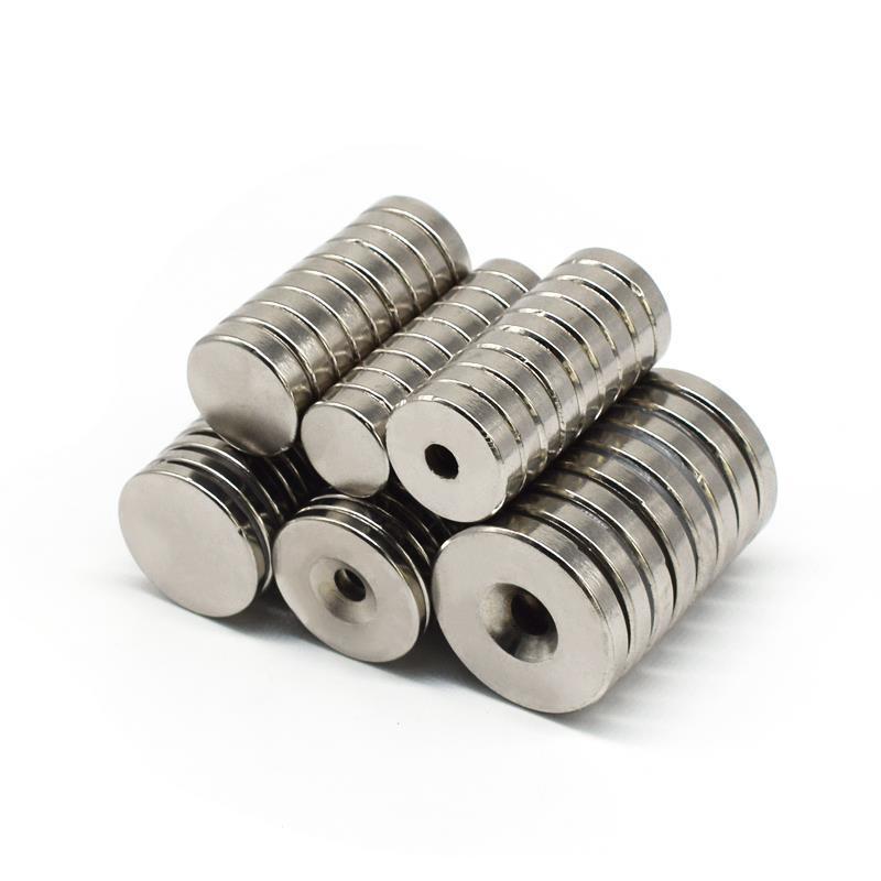 磁吸铁片小吸铁长方形强磁贴片打捞圆形磁铁带孔强力高强度钕铁硼