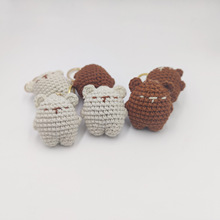 可爱小熊挂件纯手工编织 小朋友六一可爱小动物挂件礼物钥匙扣