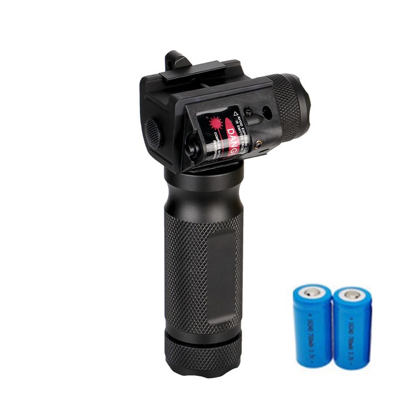 Hand-Operated Flashlight 20mm Clip Mouth Hand-Held Flash Red Laser Led Laser Torch Integrated Lower Hanging Flashlight