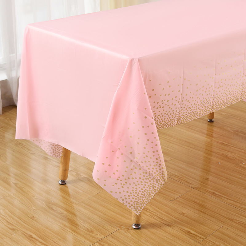 Factory Wholesale New Disposable Gold Dot Tablecloth Birthday Party Decoration Supplies Wedding Atmosphere Rendering