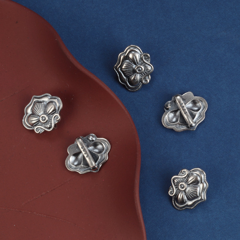 s925纯银如意勾扣复古亮光挂勾扣子diy手工手链项链材料尾扣批发