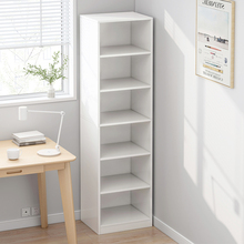 实木书架落地简易家用小型柜子窄缝小书柜靠墙转角收纳置物架