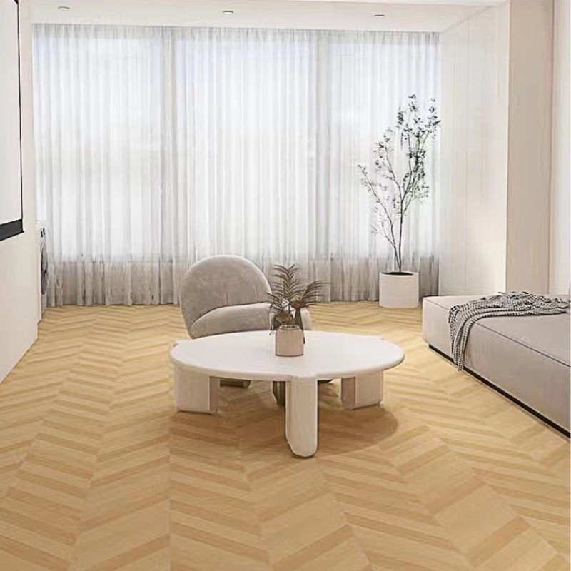 日式奶油风鱼骨木纹砖600x1200大板客厅门店肌肤釉全瓷仿实木地砖