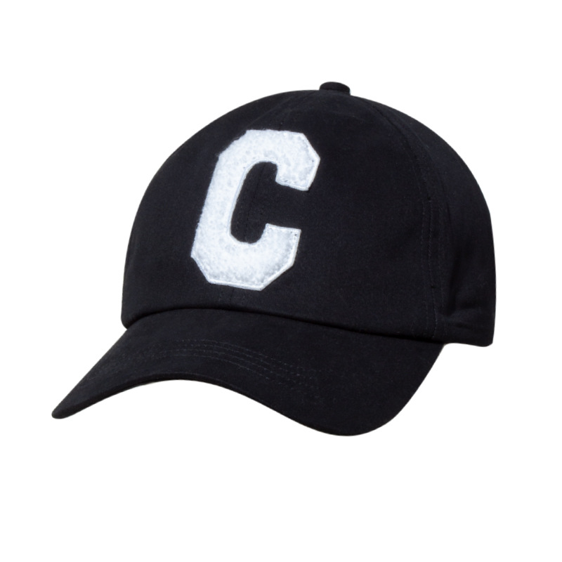 春夏秋冬c字母棒球帽鸭舌帽男女流行时尚黑色大头围大码小号帽子
