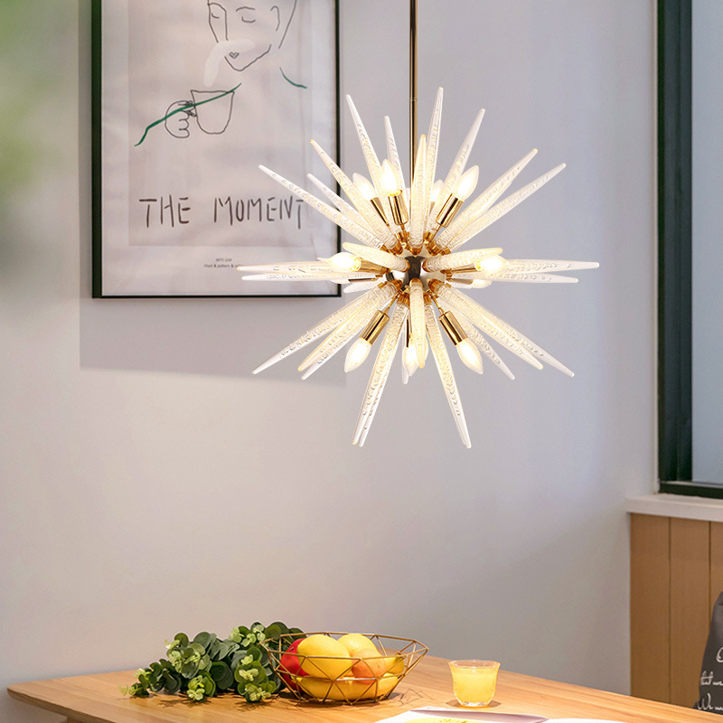 意大利设计师北欧创意客厅餐厅卧室蒲公英轻奢艺术枝形吊灯