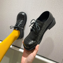 2025秋冬季新款小皮鞋女黑色平底百搭jk制服鞋子女韩版系带女单鞋