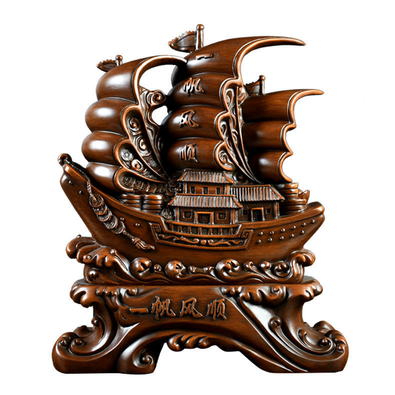 帆船摆件招财船家庭客厅办公室桌面酒柜店铺开业乔迁礼品一帆风顺
