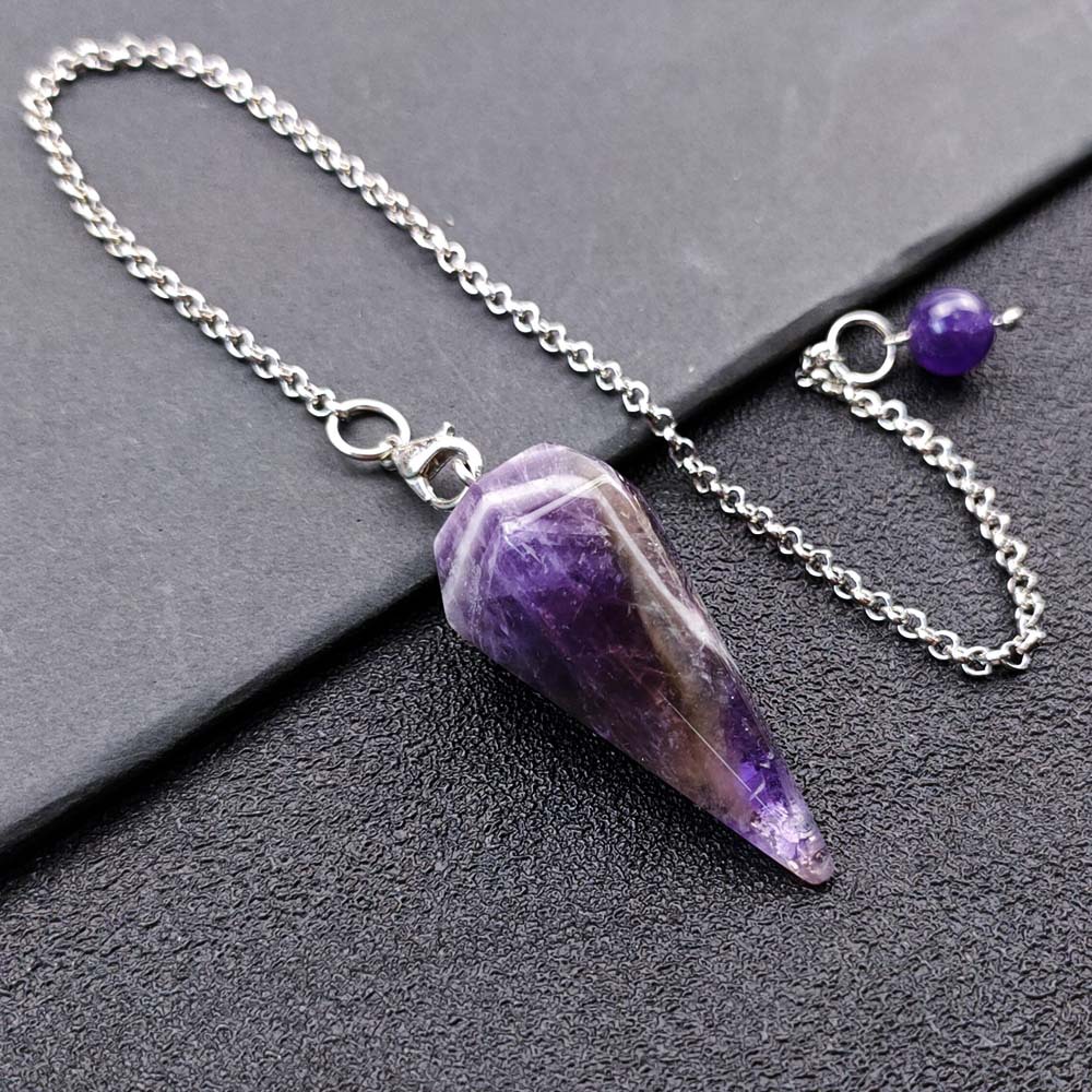 meditation pendulum六角锥紫晶青金石灵摆 冥想hypnotic灵摆