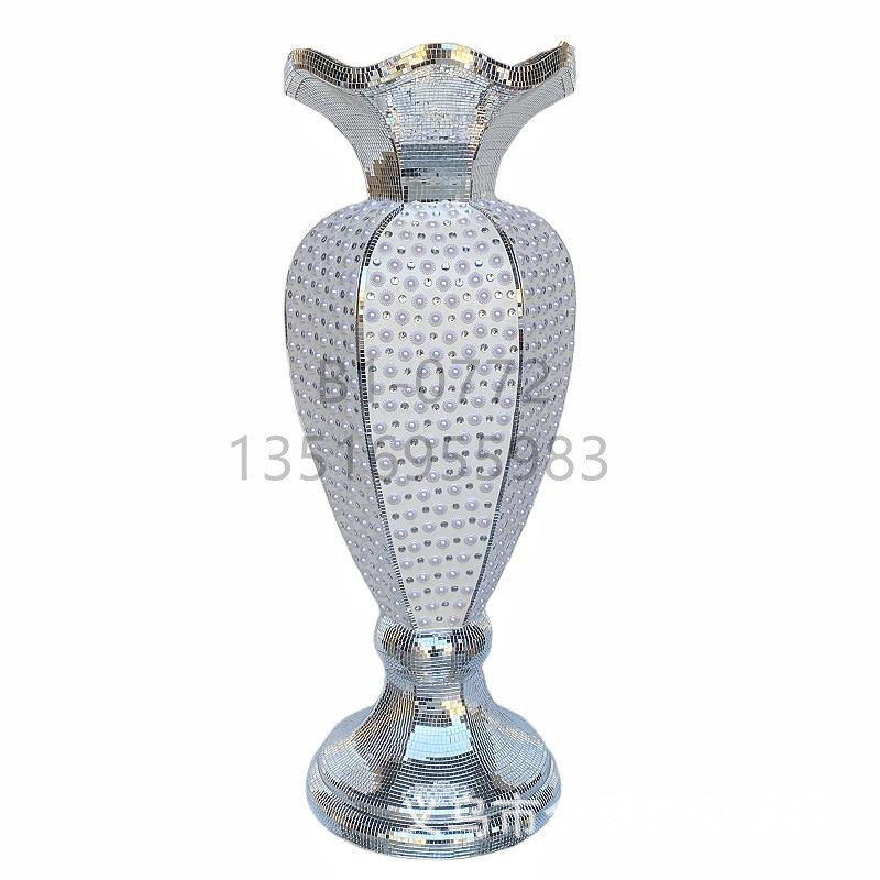 glass pasting sand blasting european-style ceramic large vase 100cm flower vase floor vase stage background decoration ornaments