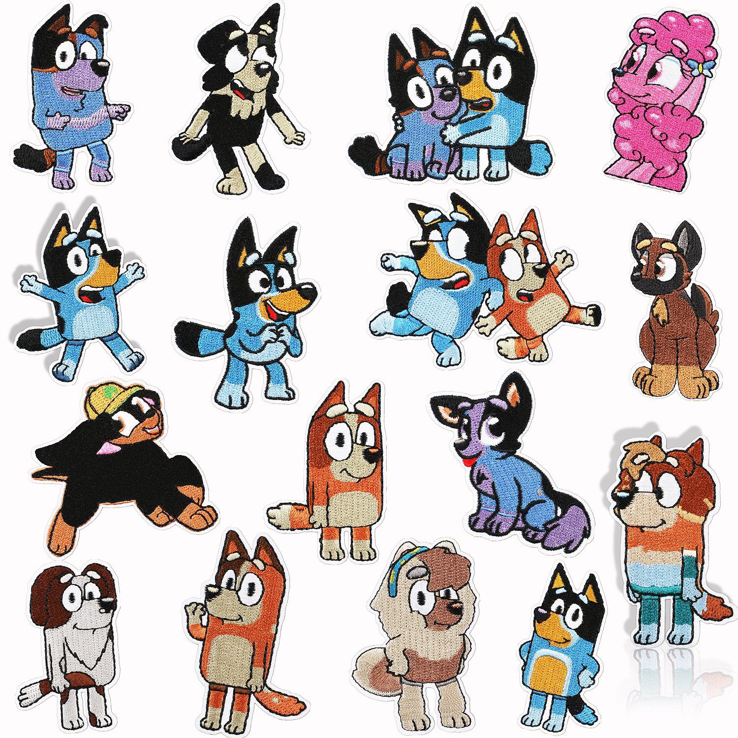 xiao tian cartoon puppy embroidery cloth stickers cartoon characters australian cattle dog patch stickers computer embroidery logo ironing