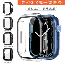 适用apple watch苹果手表表壳 iwatch1-8代 钢化膜保护套ultra壳