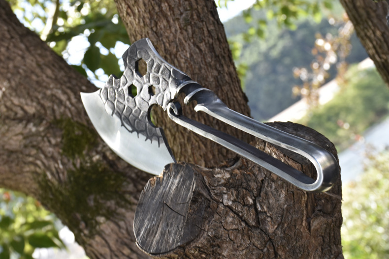 斧头劈柴户外家用手工锻打砍骨刀砍树砍柴开山斧子龙泉市手斧工具