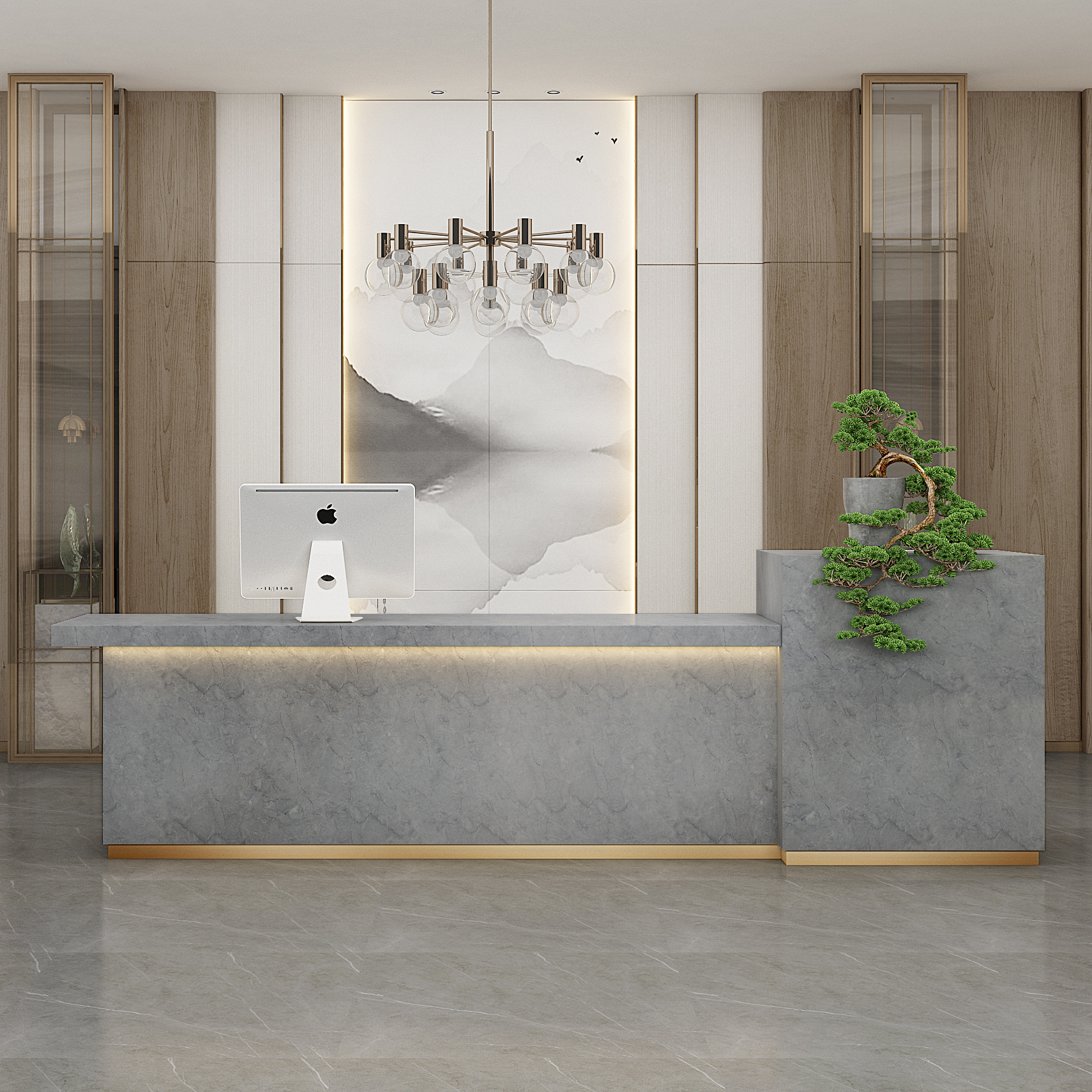 不锈钢前台接待台