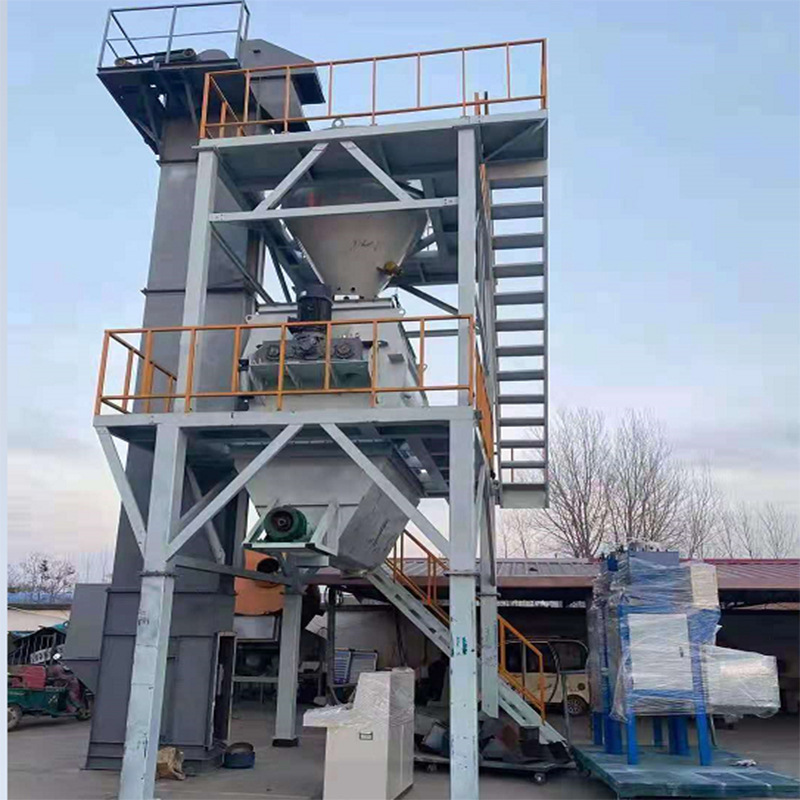 双轴无重力石膏砂浆机器3层搅拌机日产100吨轻质抹灰砂浆设备