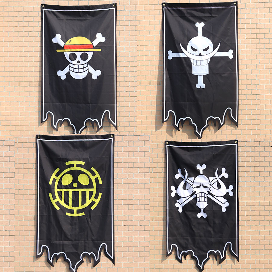 海贼四王大旗帜 草帽海贼团凯多白胡子罗医生七武海旗周边产品