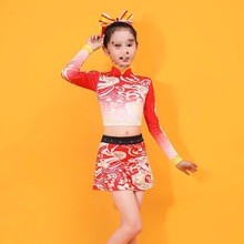 啦啦队服装女儿童演出服啦啦操舞蹈竞技比赛服运动会健美操表演服