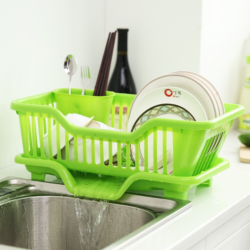 Kitchen Drain Bowl Rack Double-Layer Tableware Bowl and Plates Chopsticks Storage Storage Rack