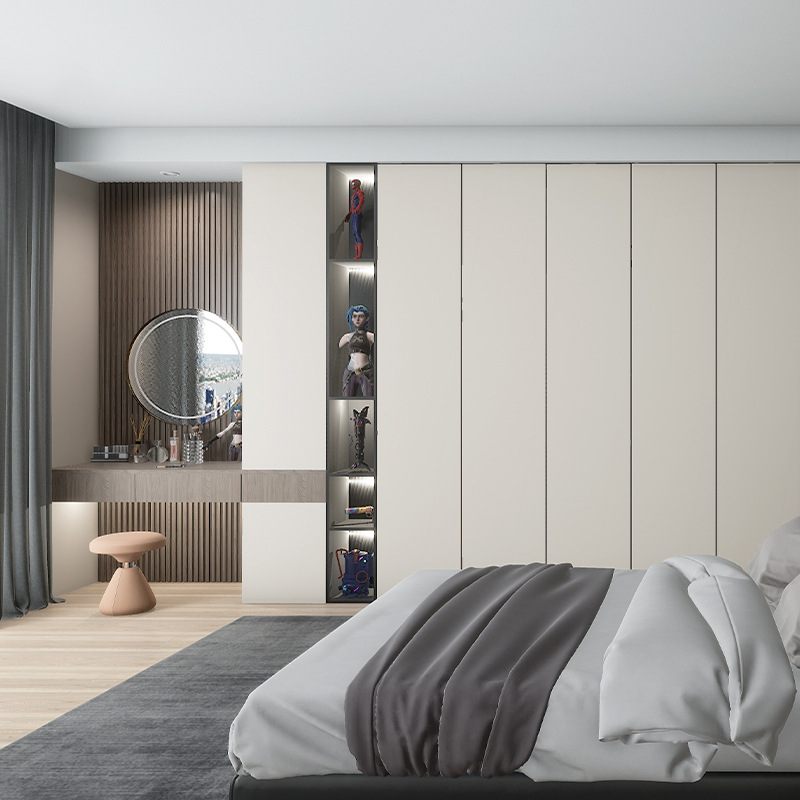 成都艾然现代简约轻奢北欧实木整体衣帽间设计爱格板衣柜全屋设计