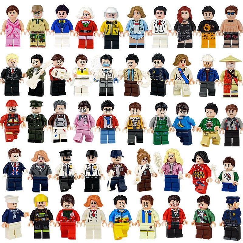 兼容乐高积木人仔小颗粒拼装益智城市警察军事小人偶城市职业公仔