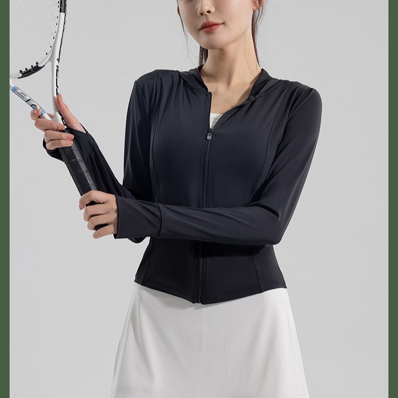 2025新款原纱防晒衣UPF50+女款夏季显瘦冰丝瑜伽服外套修身上衣