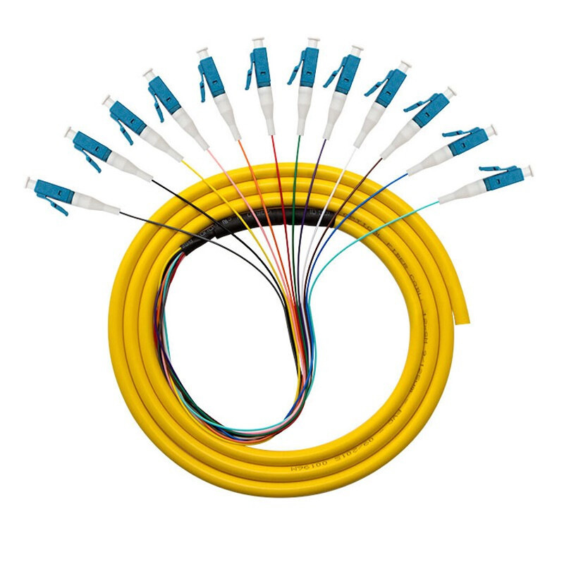 sc/fc/lc/st方头单模光纤跳线熔接尾纤电信级单模12芯束状尾纤