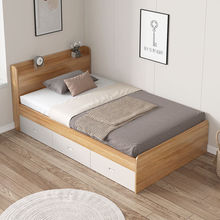 儿童单人床小户型米.米收纳储物床板式床不占空间的床出租屋床