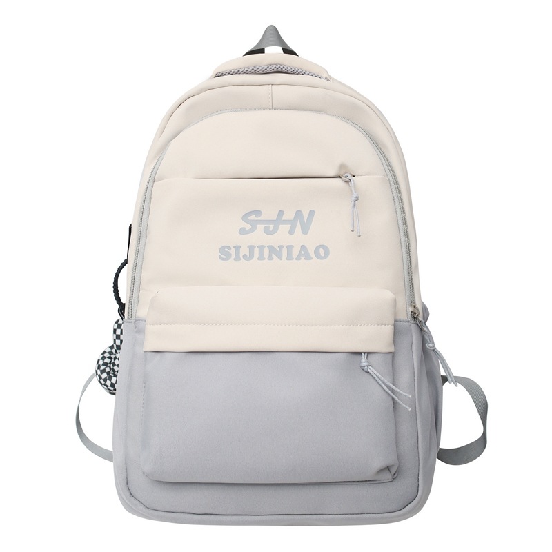 Schoolbag Women's Korean-Style Ins Style Fashionable Large Capacity Backpack Contrast Color Trendy Junior High School Student High School and College Student Backpack