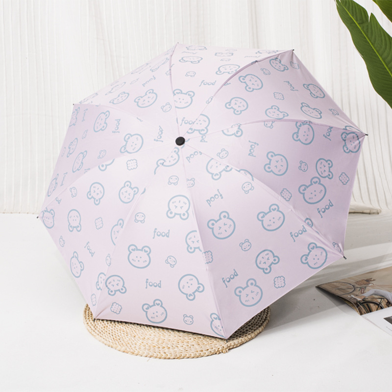 Umbrella Wholesale Printing Logo Sun Umbrella Uv Protection Sun Umbrella Rain Dual-Use Folding Umbrella Cartoon Sun Umbrella