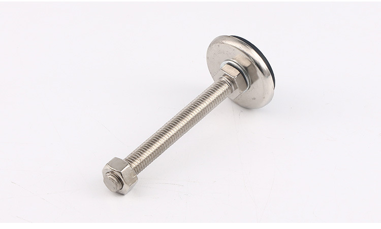 dj-50-12-100碳钢材质可调脚杯 胶垫镀镍水平调整脚 橡胶减震地脚