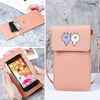 fashion touch screen Mobile phone bag student lovely Messenger Mobile phone bag Vertical section coin purse Satchel