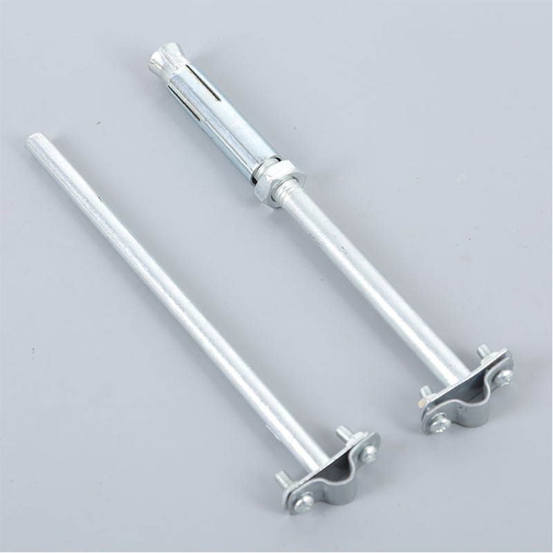 避雷卡 光杆带膨胀t型防雷夹膨胀管防雷支架圆钢支架膨胀管卡