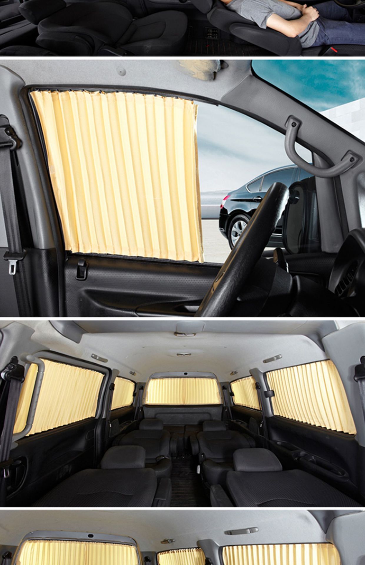 Suitable for Audi A3 A4L A6L Q2L Q3 Q5L car curtain sunshade curtain track cloth retractable curtain