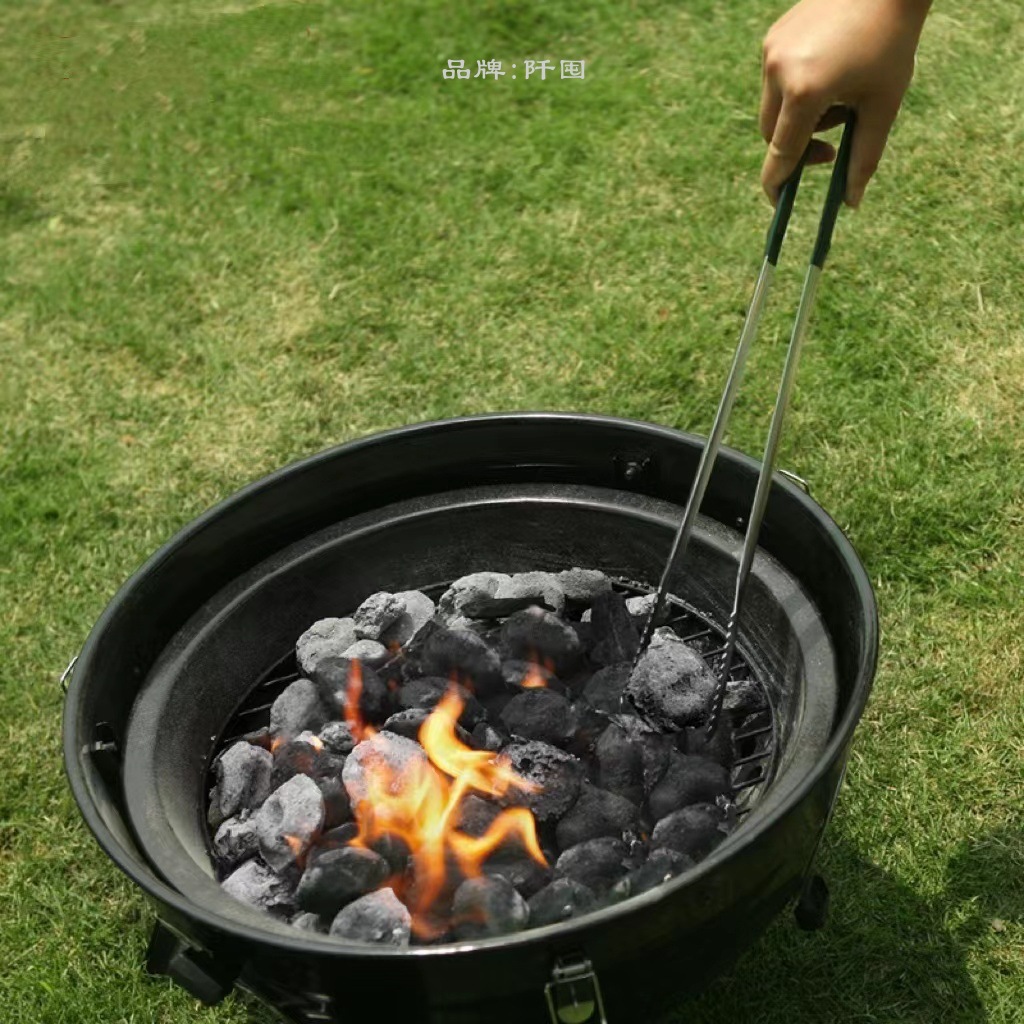 烧烤炭夹碳夹子木炭夹子加厚加长防烫火钳烧烤工具炭夹捡垃圾钳子