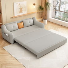 沙发床两用客厅奶油简约小户型多功能储物伸缩折新品现代防猫爪布