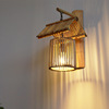 Bamboo Bamboo Bamboo Wall lamp Teahouse lamp Lounge Aisle Wall lamp Corridor balcony Eaves rural Wall lamp