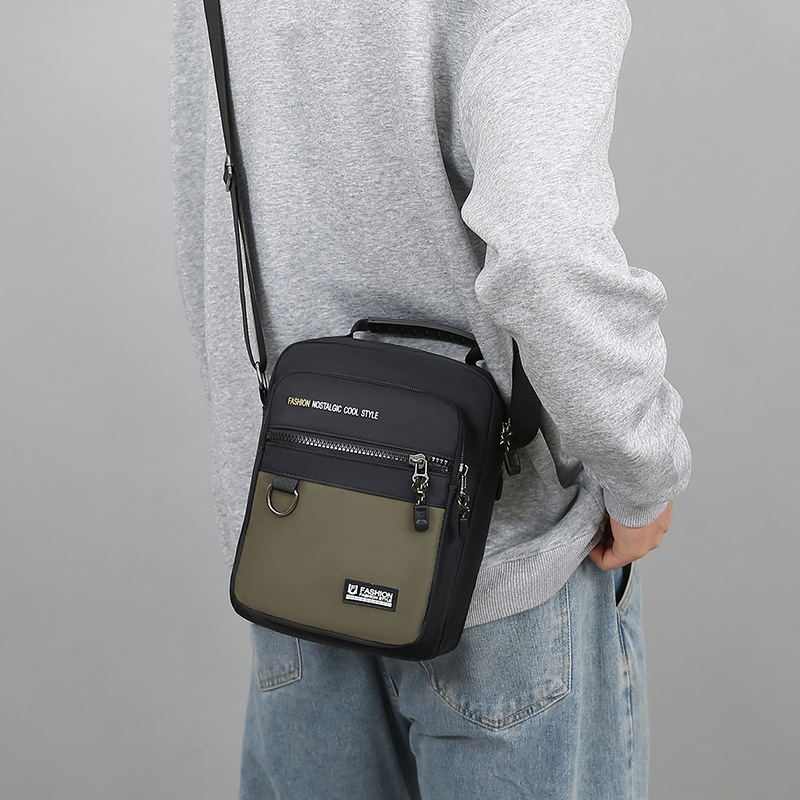 2023 New Men's Messenger Bag Korean Style Simple Outdoor Sports Casual Men's Bag Trendy All-Match Portable Shoulder Bag