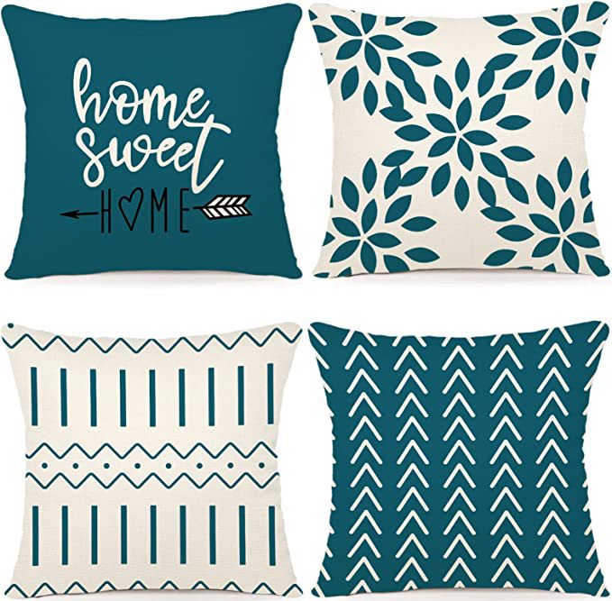 Simple Nordic Style Home Dress up Couch Pillow Digital Printing Bedside Cushion Color Linen Throw Pillowcase Wholesale