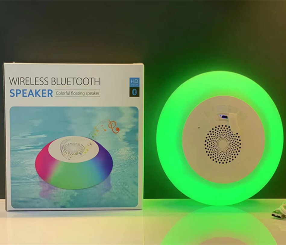 Waterproof Bluetooth Audio RGB Colorful Ambience Light Audio Bathroom Audio Colorful Light Floating Bluetooth Speaker