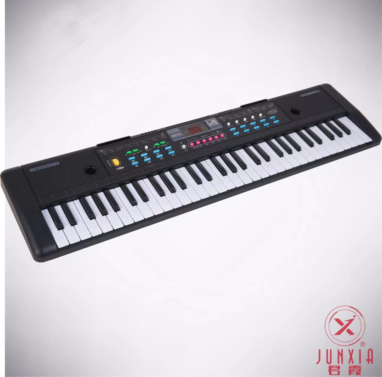 Junxia Chinese Version 61 Key Children's Music Electronic Keyboard Puzzle Little Piano Pattern with Microphone Children's Electronic Keyboard Electronic Keyboard Wholesale