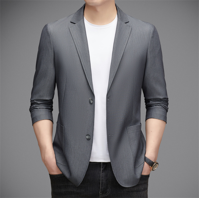 高档西服男装休闲小西装外套男士韩版修身商务春秋单件上衣-阿里巴巴