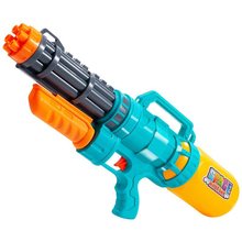 儿童加特林水枪玩具喷水2023新款网红大容量男孩滋呲抽拉式刺水抢