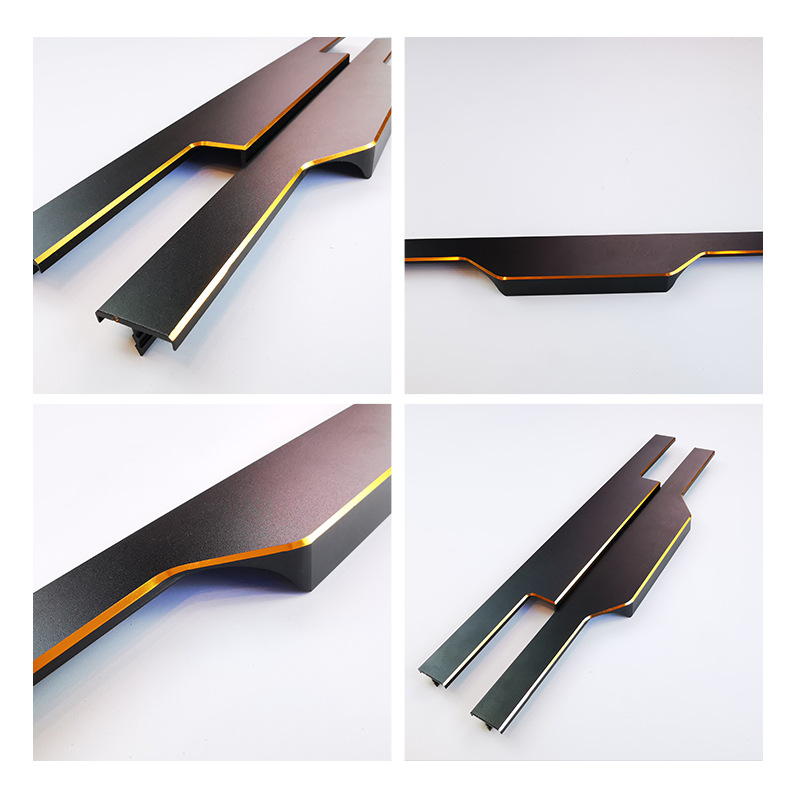 描金封边卡板拉手衣柜橱窗卡板拉手描金亚克力拉手衣柜门把手批发