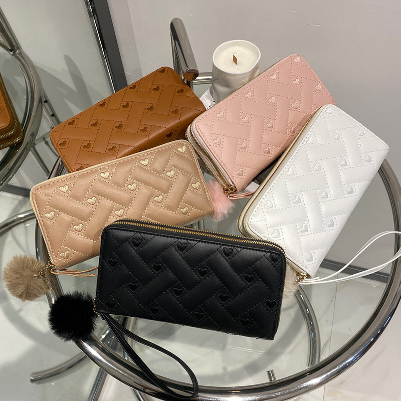 批发外贸小包包女bag绣花双层零钱包2024新款女士小众ins证件卡包