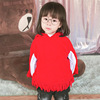 2020 Autumn and winter new pattern Korean Edition Hooded children Shawl Wool Solid go out baby cloak coat